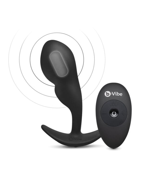 b-Vibe Remote Control P-Spot Snug Plug - Black - Image 5