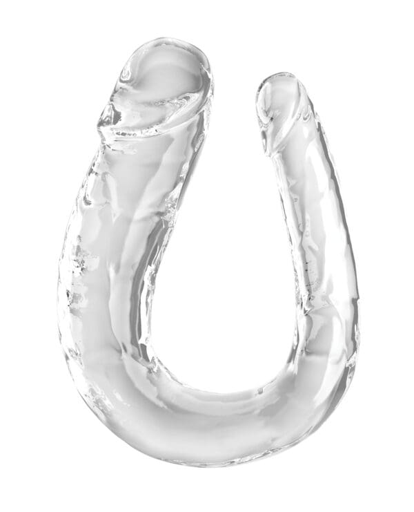 King Cock Clear Large Double Trouble Dildo - Clear - Image 2