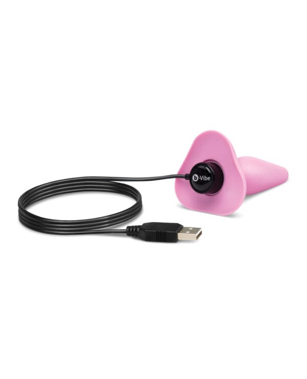 b-Vibe Beginner's Vibrating Tapered Butt Plug - Pink - Image 5