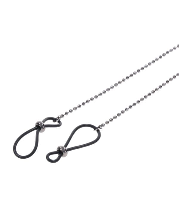 Sex & Mischief Ex's & Oh's Body Jewelry w/Nipple Ties - Black - Image 3