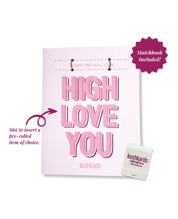 High Love You Greeting Card w/Matchbook - Image 2