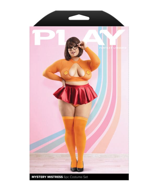 Play Mystery Mistress 6 pc Set - Orange/Red 3X/4X - Image 3
