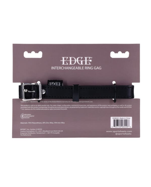 Edge Interchangeable Ring Gag - Black - Image 5