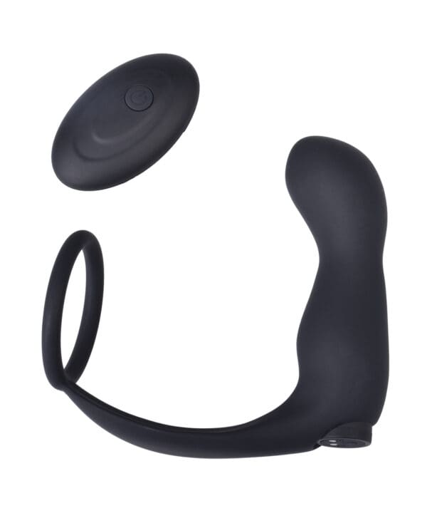 Ass-station Contoured Anal Plug w/Remote - Black - Image 3