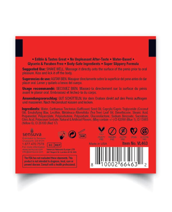 Lic O Licious Oral Delight Cream - 6ml Packet Watermelon - Image 2