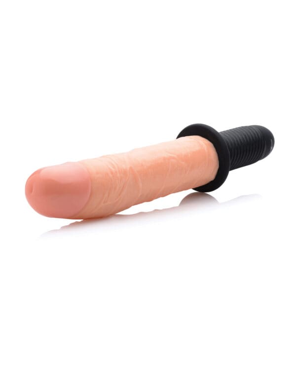 Master Series Onslaught 13 Mode XL Vibrating Dildo Thruster - Light - Image 2