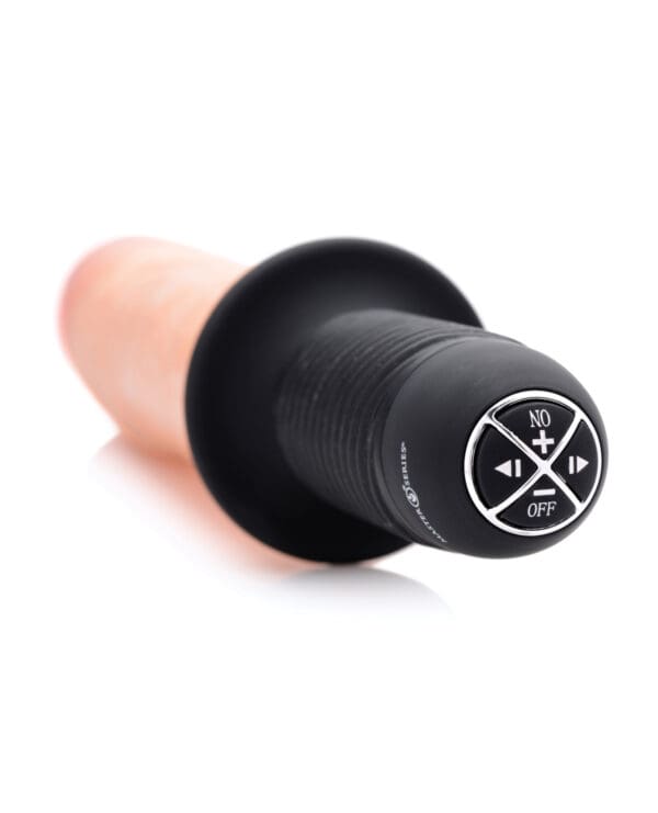 Master Series Onslaught 13 Mode XL Vibrating Dildo Thruster - Light - Image 4