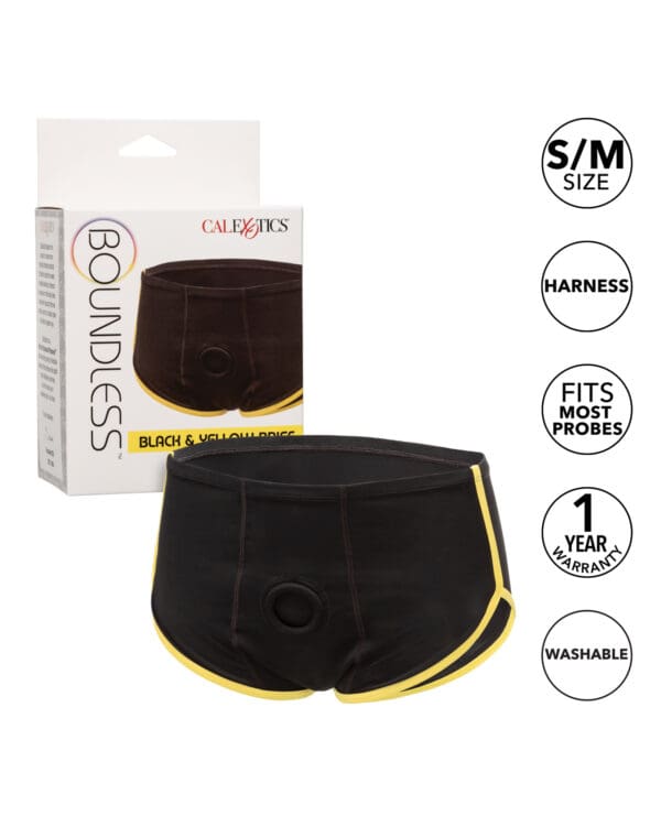 Boundless Boxer Brief - Black/Yellow S/M - Image 5