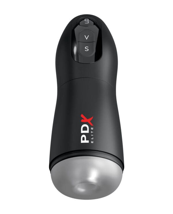 PDX Elite Suck-O-Matic Vibrating Stroker - Frosted/Black - Image 2