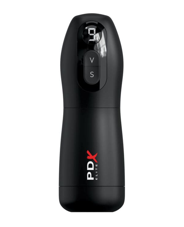 PDX Elite Suck-O-Matic Vibrating Stroker - Frosted/Black - Image 3