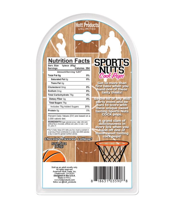 Sports Nuts Cock Pop Basketballs - Chocolate - Image 2