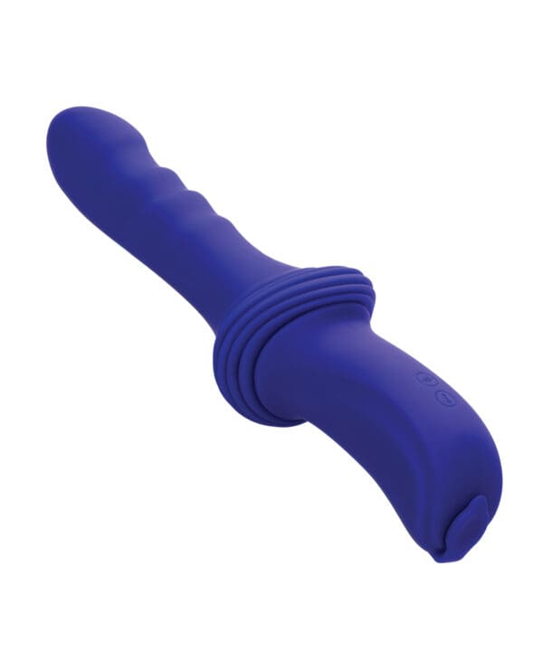 Overdrive Ridged Shaft Remote Control Sex Machine - Blue - Image 3
