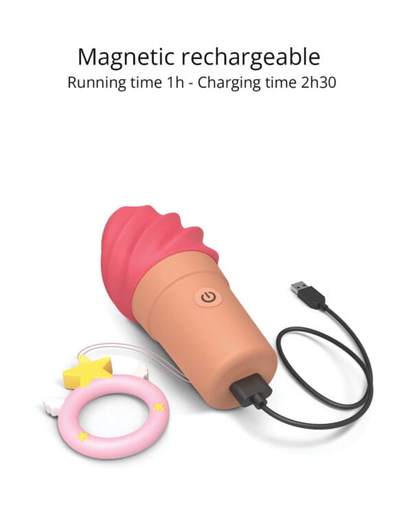 Love to Love Cand'ice Ice Cream Cone Stimulator - Raspberry Jolly - Image 5