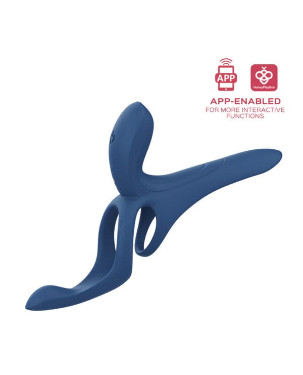 Pleasure Pivot App-Controlled Couples Vibrators - Navy Blue - Image 2
