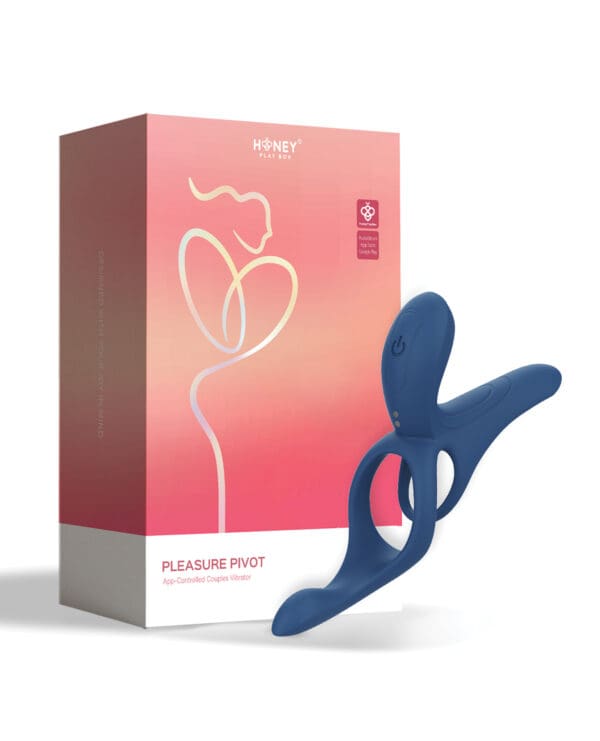 Pleasure Pivot App-Controlled Couples Vibrators - Navy Blue - Image 3