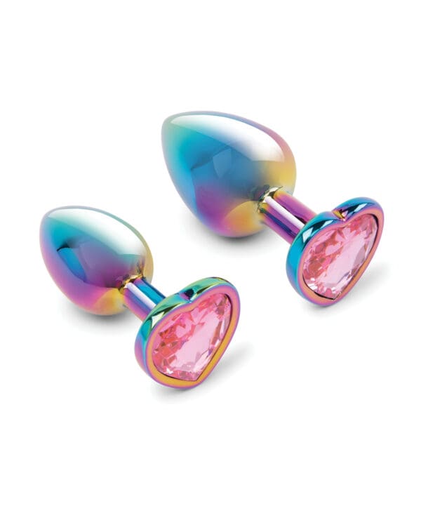 Gemsations 2 pc 2.75" & 3.25" Chrome Anal Training Set - Rainbow - Image 2