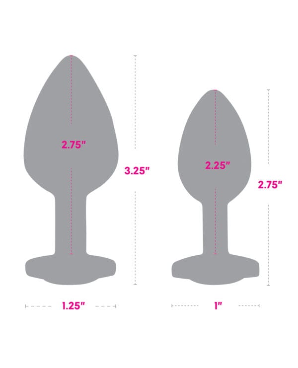 Gemsations 2 pc 2.75" & 3.25" Chrome Anal Training Set - Rainbow - Image 5