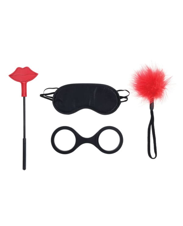 Sex & Mischief Ex's & Oh's Kiss Kit - Red/Black - Image 2