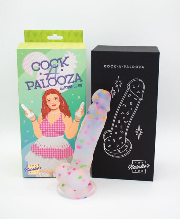 Natalie's Toy Box Cock-A-Palooza Confetti Silicone Suction Dildo - Image 3