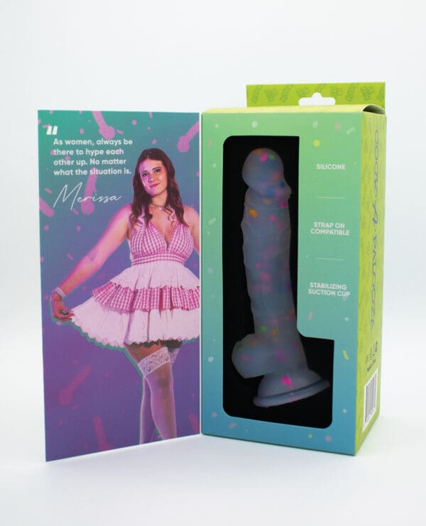 Natalie's Toy Box Cock-A-Palooza Confetti Silicone Suction Dildo - Image 5