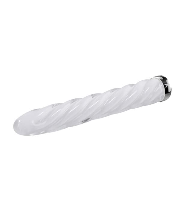 Playboy Pleasure In the Twist Glass Vibrator - White - Image 3