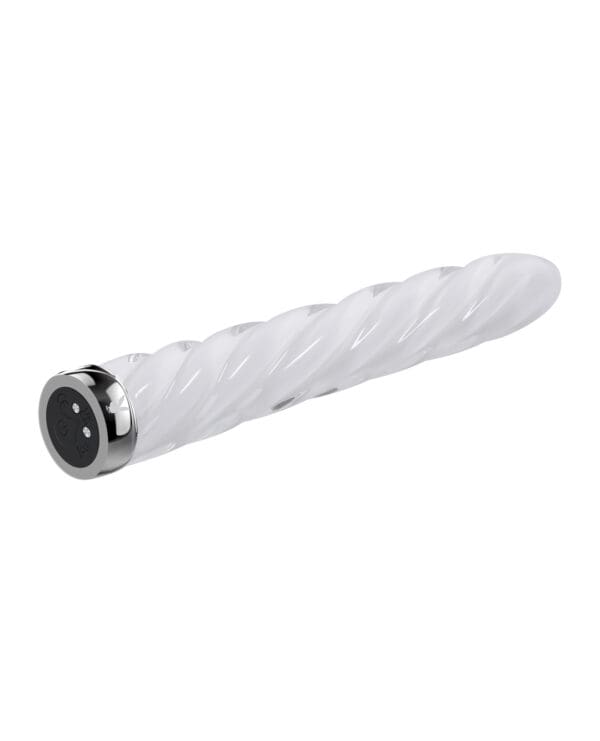 Playboy Pleasure In the Twist Glass Vibrator - White - Image 4