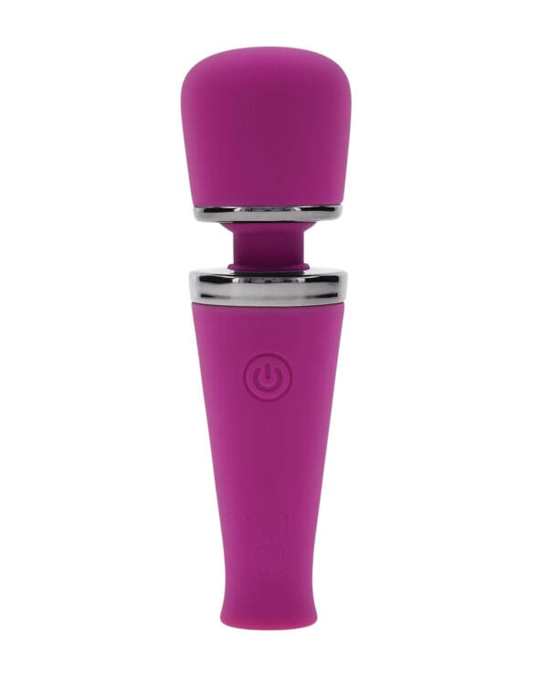 Playboy Pleasure Mic Drop Petite Wand Vibrator - Fuschia - Image 2