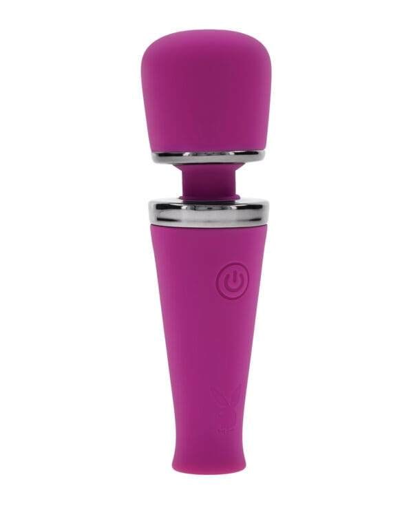 Playboy Pleasure Mic Drop Petite Wand Vibrator - Fuschia - Image 3