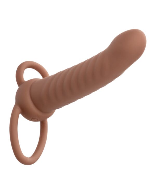 Performance Maxx Rechargeable Ribbed Dual Penetrator - Brown - Image 3