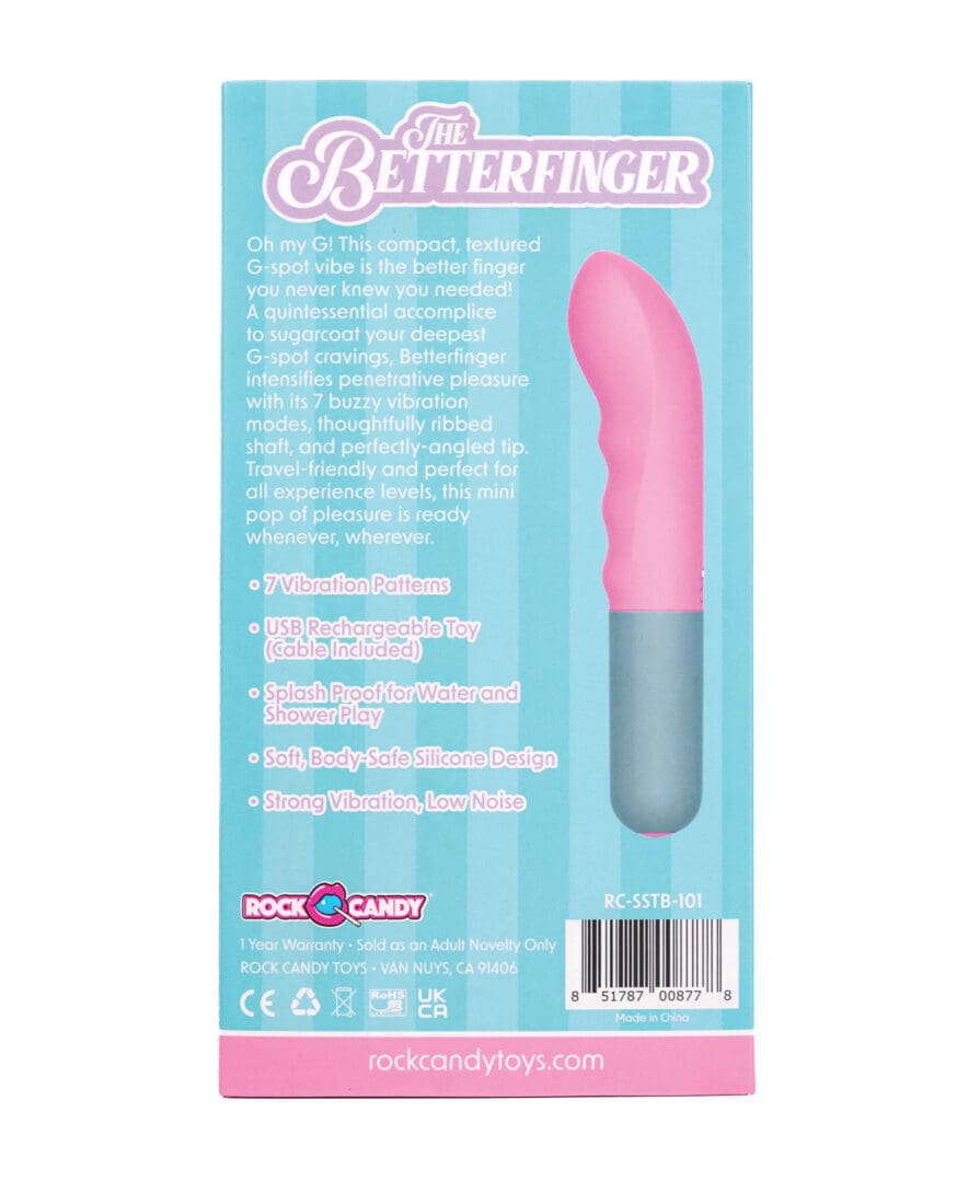 Rock Candy The Betterfinger G-Spot Vibe - Pink/Grey - Image 5