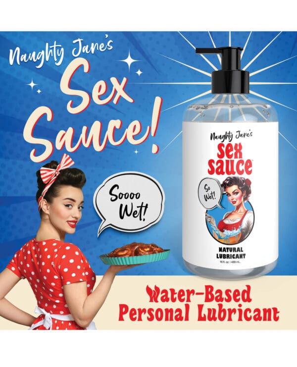Naughty Jane's Sex Sauce Natural Lubricant - 16 oz - Image 2