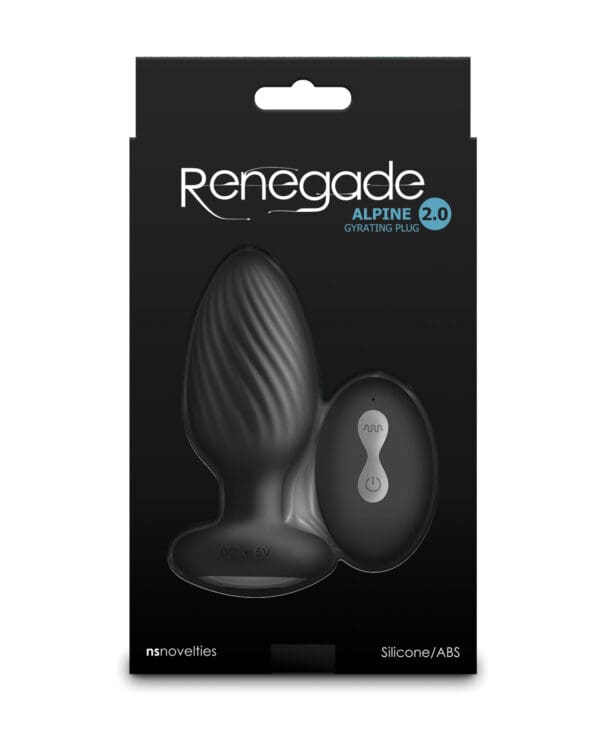 Renegade Alpine 2.0 Gyrating & Vibrating Butt Plug w/Remote - Black - Image 2
