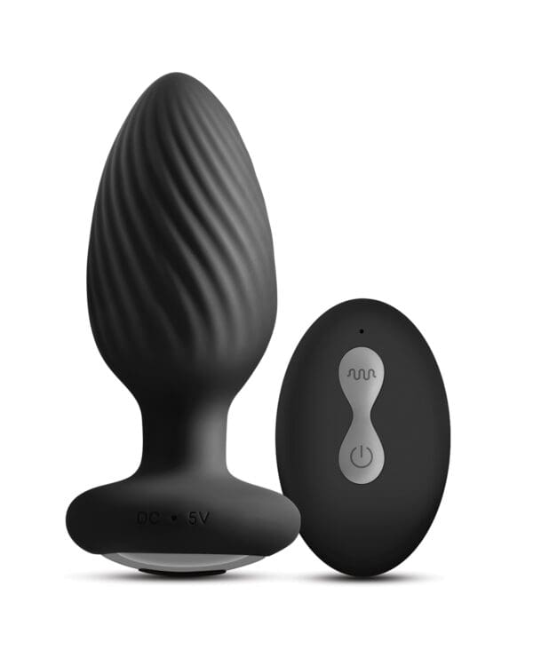 Renegade Alpine 2.0 Gyrating & Vibrating Butt Plug w/Remote - Black - Image 3