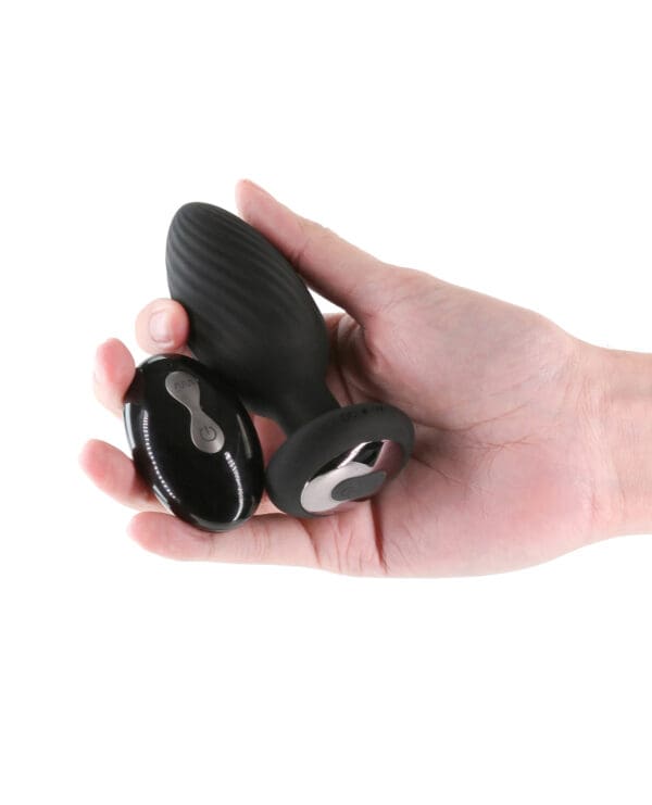 Renegade Alpine 2.0 Gyrating & Vibrating Butt Plug w/Remote - Black - Image 4