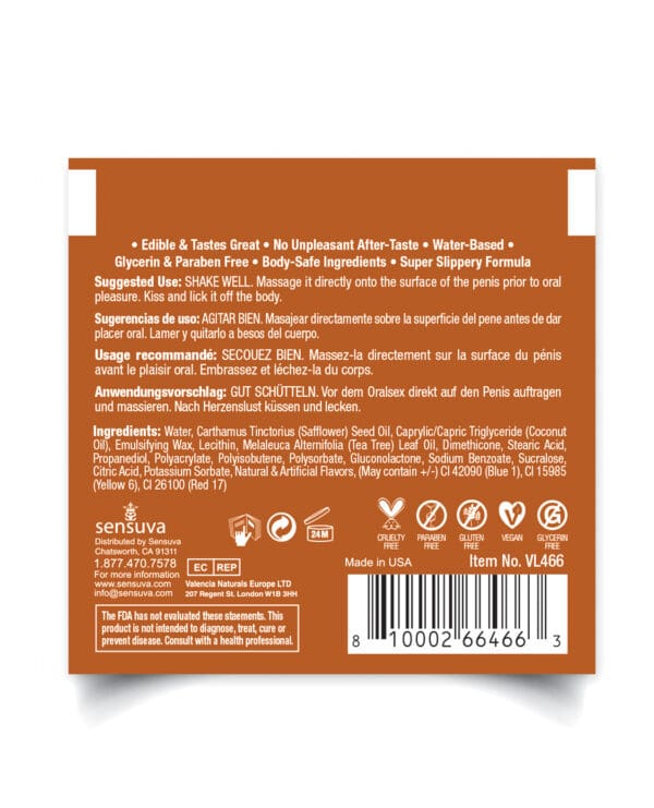 Lic O Licious Oral Delight Cream - 6ml Packet Salted Caramel - Image 2