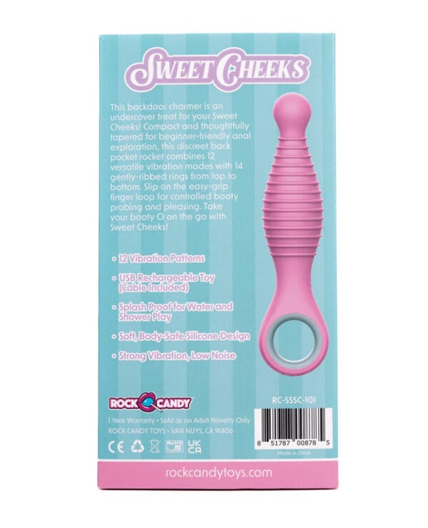 Rock Candy Sweet Cheeks Tapered Anal Vibe - Pink - Image 5