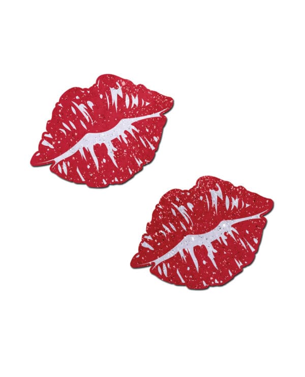 Pastease Premium Sparkle Kissing Lips - Red O/S - Image 2