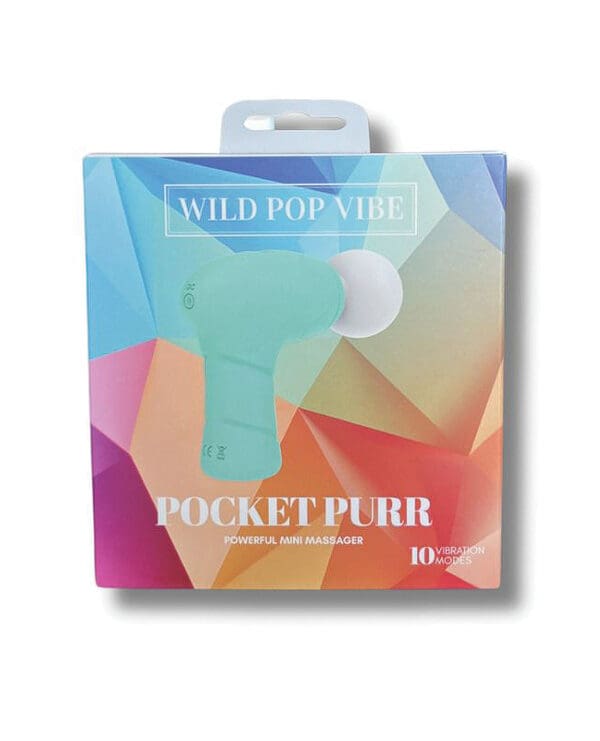 Wild Pop Vibe Pocket Purr Mini Massager - Aqua - Image 2
