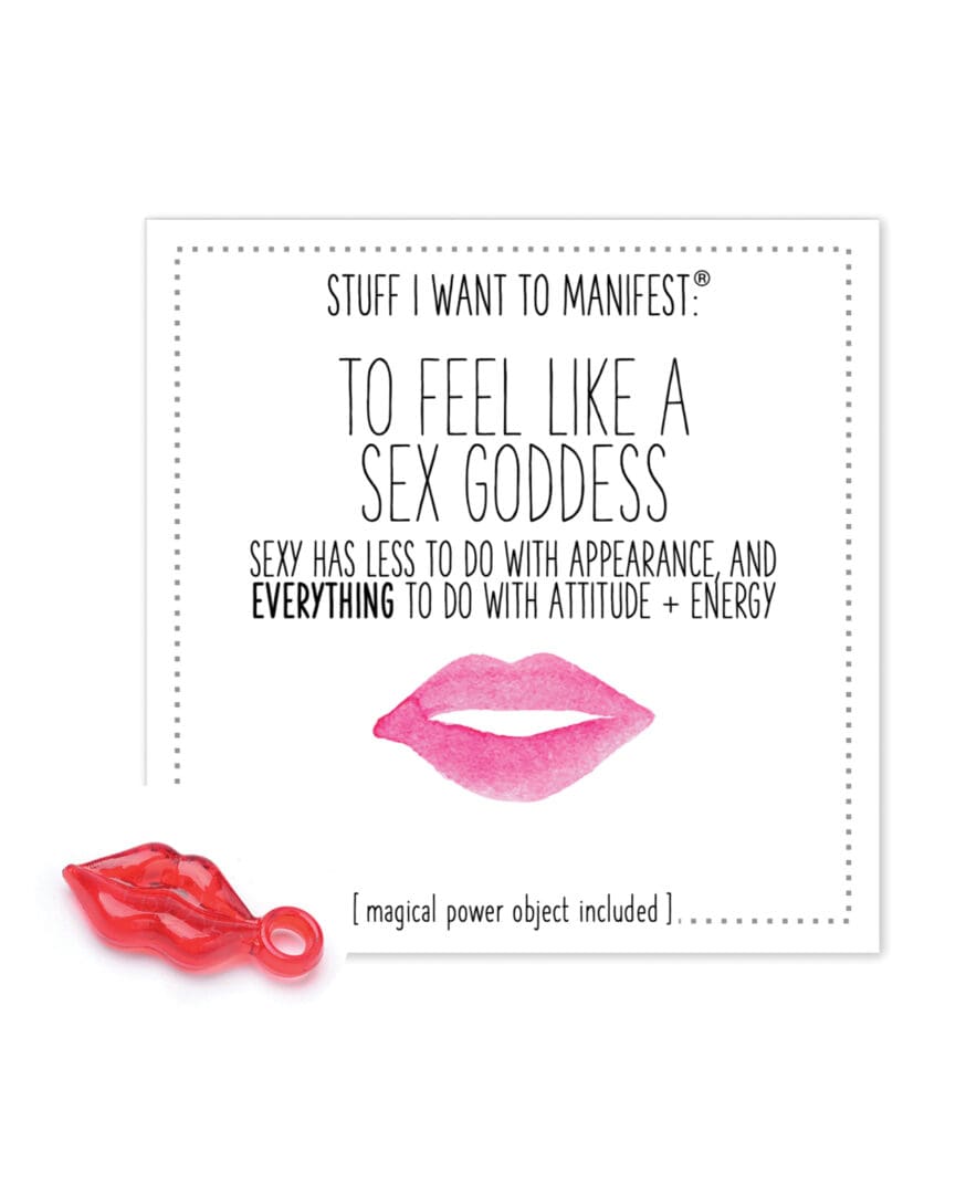 Warm Human To Feel Like A Sex Goddess Mini Card & Charm