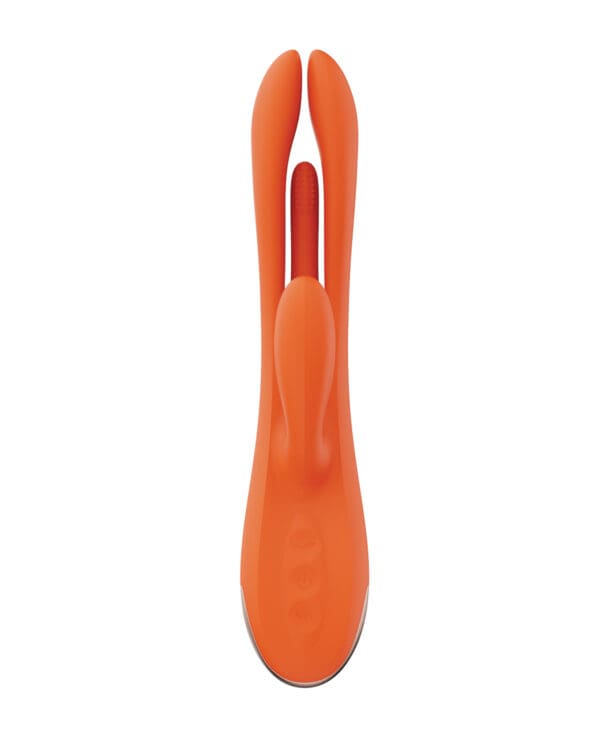 Terri App Controlled Kinky Finger Tapping Rabbit Vibrator - Orange - Image 2