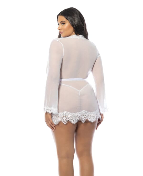 Provence Short Robe - White 1X/2X - Image 3