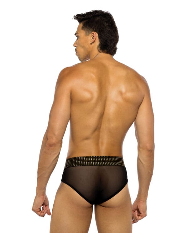 Sacred Heart Briefs w/Studded Elastic Waist Band - Black SM - Image 2