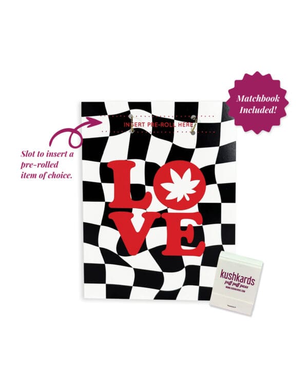 Love Retro Greeting Card w/Matchbook - Image 2