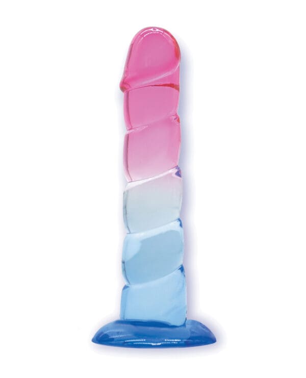 Shades Jelly Swirl TPR Gradient Dong Small - Pink/Blue - Image 2