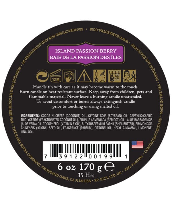 Kama Sutra Ignite Massage Soy Candle - Island Passion Berry - Image 2