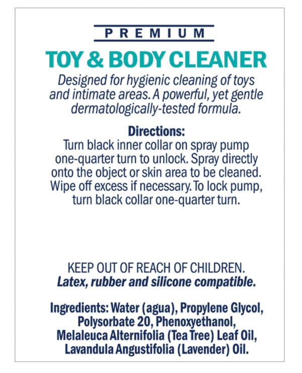 Swiss Navy Toy & Body Cleaner - 6 oz Bottle - Image 2