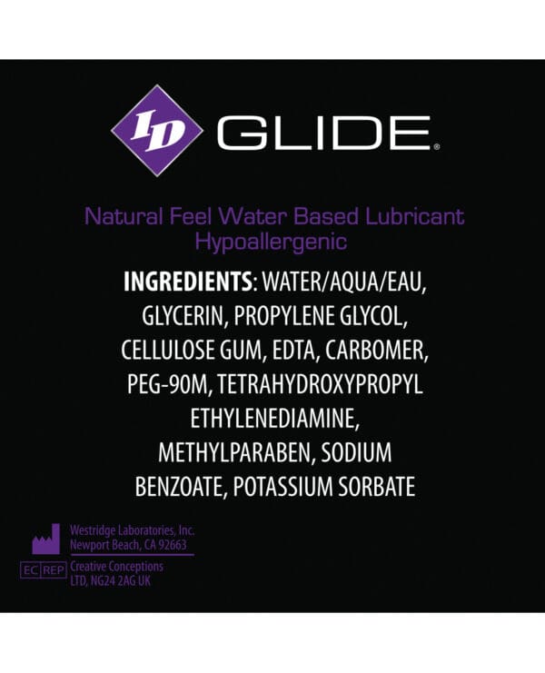 ID Glide Water Based Lubricant - 1 oz Pocket Bottle - Image 2