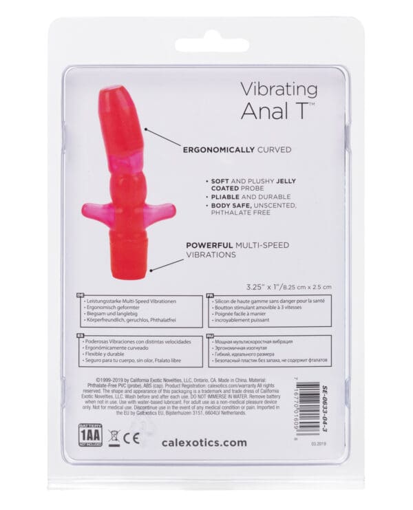 Anal Vibrating T - Pink - Image 2