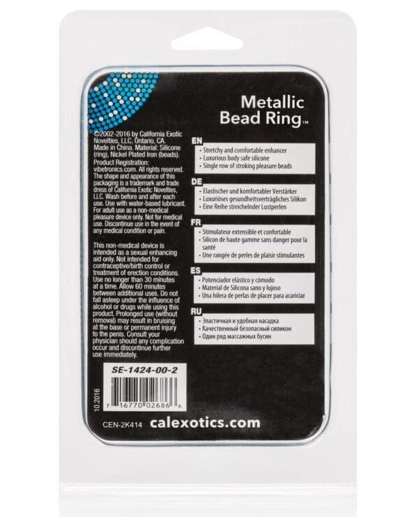 Metallic Bead Ring - Clear - Image 2