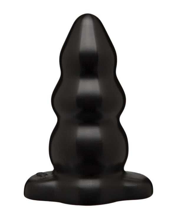Triple Ripple Butt Plug - Large Black - Image 2